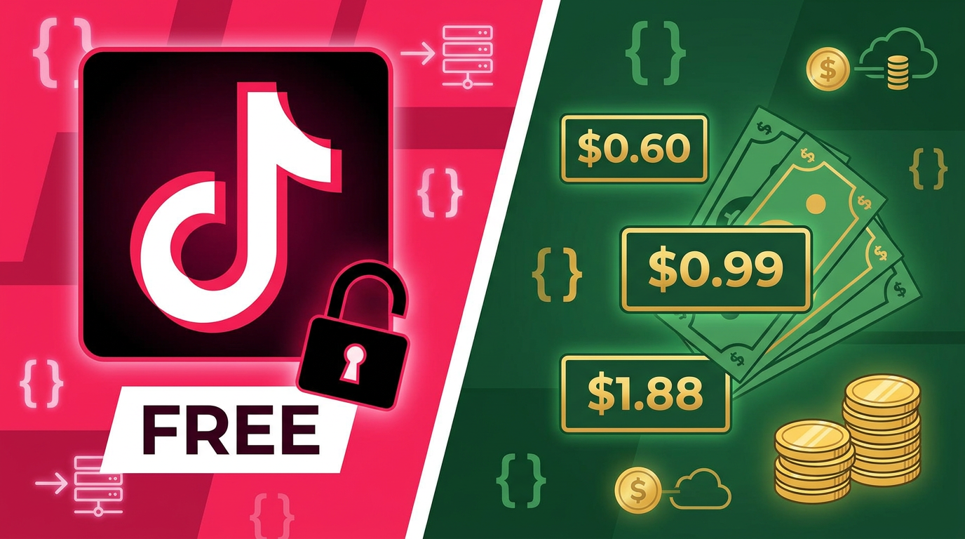 TikTok API Pricing in 2026: What Is Free, What Costs Money, and the Alternatives